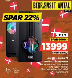 Power Acer Nitro-Gaming PC Kraftfuld RTX 5070-ydeevne tilbud