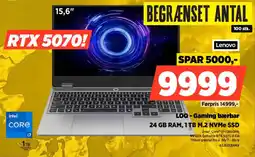 Power Lenovo LOQ-Gaming bærbar 24 GB RAM, 1TB M.2 NVMe SSD tilbud