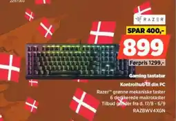 Power Razer Gaming tastatur Kontrolhub til din PC tilbud