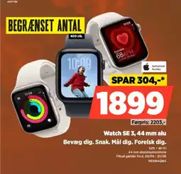 Power Authorized Reseller Watch SE 3, 44 mm alu Bevæg dig. Snak. Mål dig. Forelsk dig. tilbud