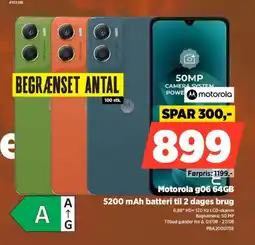 Power Motorola g06 64GB 5200 mAh batteri til 2 dages brug tilbud