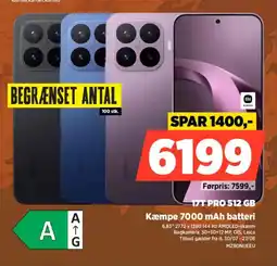 Power 17T PRO 512 GB Kæmpe 7000 mAh batteri tilbud