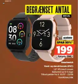 Power Triacle Smartwatch Vand- og støvafvisende (IP67) tilbud