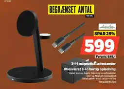 Power Dacota Platinum 3-i-1 magnetisk ladestander Ubesværet 3-i-1 hurtig opladning tilbud
