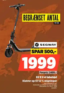 Power Segway E2 E II el løbehjul Klatrer op til 12% stigninger tilbud