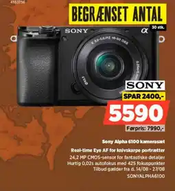 Power Sony Alpha 6100 kamerasæt Real-time Eye AF for knivskarpe portrætter tilbud