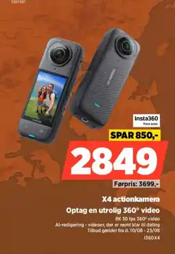 Power Insta360 X4 actionkamera Optag en utrolig 360° video tilbud