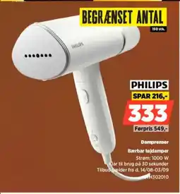 Power Philips Damprenser Bærbar tøjdamper tilbud