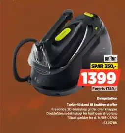 Power Braun Dampstation Turbo-tilstand til kraftige stoffer tilbud