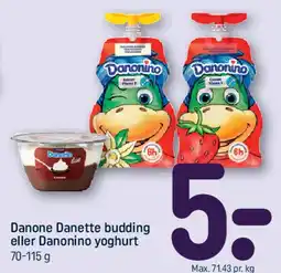 REMA 1000 Danone Danette budding eller Danonino yoghurt tilbud