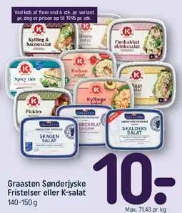 REMA 1000 Graasten Sønderjyske Fristelser eller K-salat tilbud