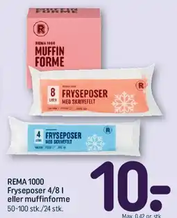 REMA 1000 REMA 1000 Fryseposer eller muffinforme tilbud