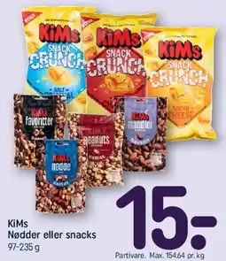 REMA 1000 KiMs Nødder eller snacks tilbud