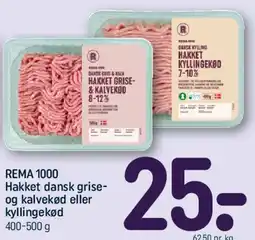 REMA 1000 Hakket dansk grise- og kalvekød eller kyllingekød tilbud