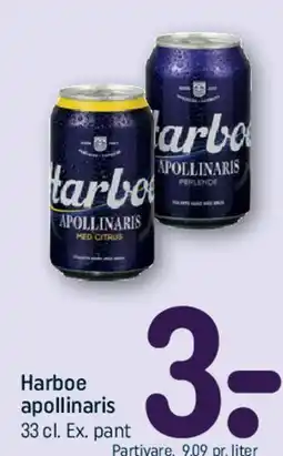 REMA 1000 Harboe Apollinaris 33 cl tilbud