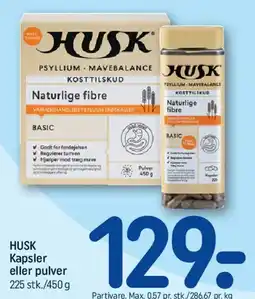 REMA 1000 HUSK Kapsler eller pulver tilbud