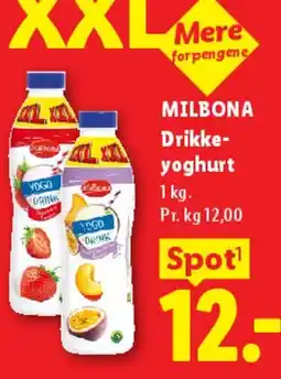 Lidl MILBONA Drikke-yoghurt tilbud