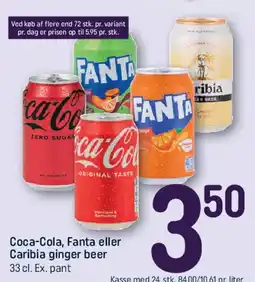 REMA 1000 Coca‑Cola, Fanta eller Caribia ginger beer tilbud