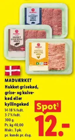 Lidl MADVÆRKET Hakket kød tilbud