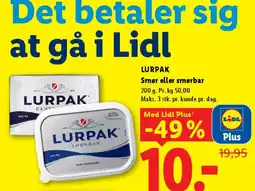 Lidl LURPAK Smør eller smørbar tilbud