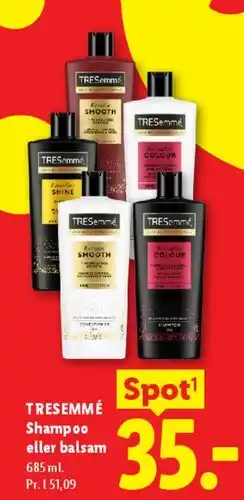 Lidl TRESemmé Shampoo eller balsam tilbud