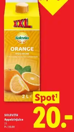 Lidl SOLEVITA ORANGE Appelsinjuice tilbud