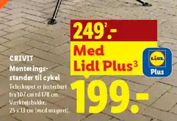 Lidl CRIVIT Monteringsstander til cykel (prisoplysning) tilbud
