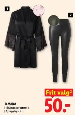 Lidl Kimono af satin / Leggings tilbud
