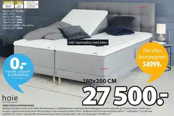JYSK Høie E250 Elevationsseng 180x200cm tilbud