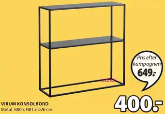 JYSK Virun Konsolbord tilbud