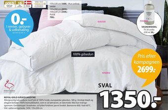 JYSK Royal Gold Gåsedunsdyne tilbud