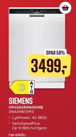 Skousen Siemens opvaskemaskine SN43HW01MS tilbud