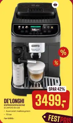 Skousen DE'LONGHI ESPRESSOMASKINE ECAM310.60.GB tilbud