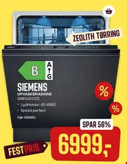 Skousen Siemens opvaskemaskine SN65ZX17CE tilbud