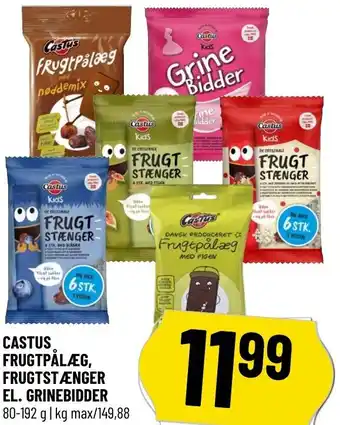 Castus Frugtpålæg, Frugtstænger El. Grinebidder 80-192g