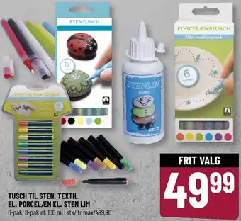 Tusch Til Sten, Textil El. Porcelæn El. Sten Lim 100ml