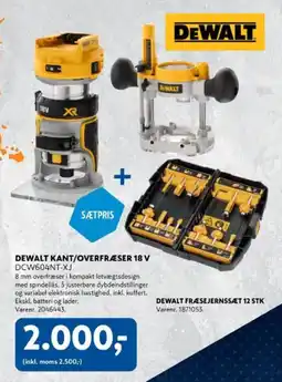 Davidsen DeWalt Kant/Overfræser 18 V tilbud