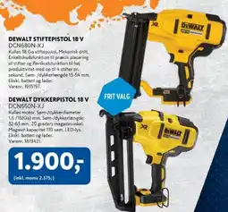 Davidsen DeWalt stiftepistol 18 v tilbud