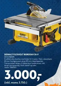 Davidsen DeWalt Flexvolt bordsav 54 V tilbud