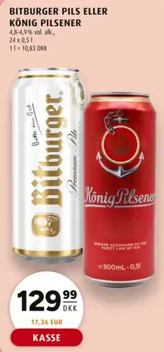 Scandinavian Park Bitburger König Pilsener tilbud
