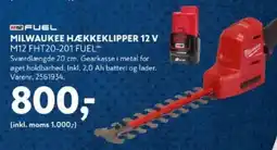 Davidsen Milwaukee hækkeklipper 12 v tilbud