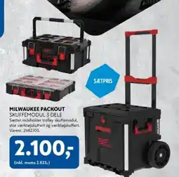 Davidsen Milwaukee Packout Skuffemodul 3 Dele tilbud