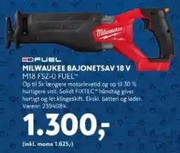 Davidsen Milwaukee bajonetsav 18 v tilbud