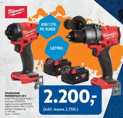 Davidsen Milwaukee Powerpack 18 V tilbud