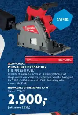 Davidsen Milwaukee dyksav 18 v tilbud