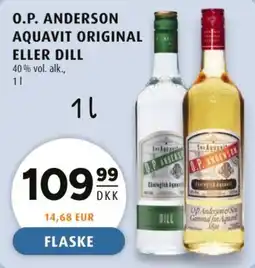 Scandinavian Park O.P. Anderson Aquavit Original Eller Dill tilbud