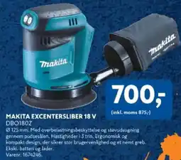 Davidsen Makita excentersliber 18 v db0180z tilbud