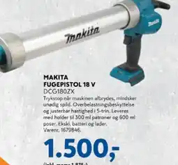 Davidsen Makita fugepistol 18 v dCG180ZX tilbud
