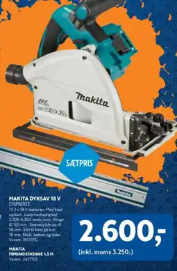 Davidsen Makita dyksav 18 v dsp600z tilbud