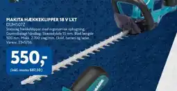 Davidsen Makita hækkeklipper 18 v lxt duh507z tilbud
